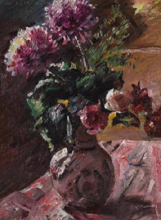Lovis Corinth Chrysanthemen und Rosen im Krug china oil painting image